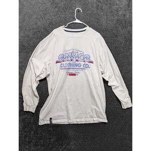 Enyce Clothing Co Mens 3XL Long Sleeve Graphic T-Shirt Off White Cream Cotton